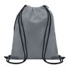 Large drawstring bag 300D RPET grey | No Branding | not available | not available | not available