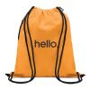 Large drawstring bag 300D RPET orange | No Branding | not available | not available | not available