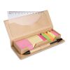 Sticky memo set recycled w/pen beige | No Branding | not available | not available