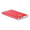 Flat power bank 4000 mAh red | No Branding | not available | not available