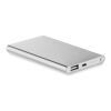 Flat power bank 4000 mAh matt silver | No Branding | not available | not available