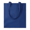 Cotton tote bag with long handles 140gr/m² blue | No Branding | not available | not available | not available