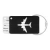 Airplane aluminium luggage tag black | No Branding | not available | not available | not available