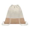 Drawstring bag with jute details beige | No Branding | not available | not available | not available