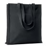 Gusset cotton shopping bag 140gr/m² black | No Branding | not available | not available | not available