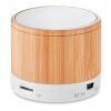 Round Bamboo 4.2 wireless speaker white | No Branding | not available | not available | not available