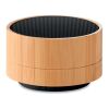 Round 3W bamboo wireless speaker black | No Branding | not available | not available | not available