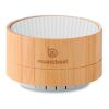 Round 3W bamboo wireless speaker white | No Branding | not available | not available | not available