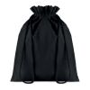 Medium Cotton draw cord bag, coloured black | No Branding | not available | not available | not available