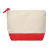 Bicolour cotton cosmetic bag red | No Branding | not available | not available | not available