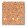 Cork sticky note memo pad with 125 large sheets beige | No Branding | not available | not available