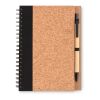 Cork notebook with pen black | No Branding | not available | not available