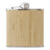 Stainless steel and bamboo hip flask Hayden brown | No Branding | not available | not available
