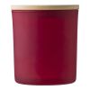 Glass candle Lucas red