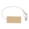 Aluminium and recycled paper USB hub Paulo brown | No Branding | not available | not available