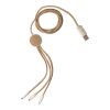 Stainless steel charging cable Gemma brown | No Branding | not available | not available