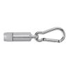 Aluminium mini torch with carabiner Tracy silver | No Branding | not available | not available