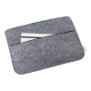 RPET felt laptop pouch Emilia dark grey | No Branding | not available | not available
