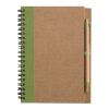 Stella wire bound notebook with ballpen light green | No Branding | not available | not available