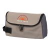 Polyester (600D) toiletry bag Niklas taupe | No Branding | not available | not available