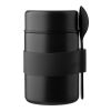 Stainless steel double walled lunch pot Niko black
