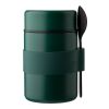 Stainless steel double walled lunch pot Niko green