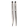 Recycled stainless steel writing set Fritz silver | No Branding | not available | not available
