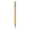 Bamboo and plastic ballpen Claire lime | No Branding | not available | not available