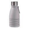 Silicone foldable drinking bottle 550 ml Erin grey | No Branding | not available | not available