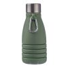 Silicone foldable drinking bottle 550 ml Erin green | No Branding | not available | not available