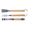 Stainless steel barbecue set Kaitlyn brown