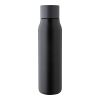 Recycled stainless steel drinking bottle (600 ml) Cassian black | No Branding | not available | not available
