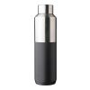 Recycled stainless steel double-walled drinking bottle (600 ml) Esen black | No Branding | not available | not available