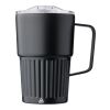 Recycled stainless steel double-walled travel mug (450 ml) Calo black | No Branding | not available | not available