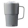 Recycled stainless steel double-walled travel mug (450 ml) Calo grey | No Branding | not available | not available