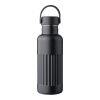 Recycled stainless steel double-walled drinking bottle (500 ml) Lior black | No Branding | not available | not available