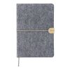 Recycled felt notebook (A5) Dario grey | No Branding | not available | not available