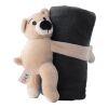 Plush toy bear with fleece blanket Owen black | No Branding | not available | not available