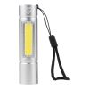 Recycled aluminium COB flashlight Sami silver | No Branding | not available | not available