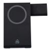 Recycled ABS 3-in-1 magnetic wireless charger Valerio black | No Branding