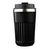 Recycled stainless steel travel mug (400 ml) Chiara black | No Branding | not available | not available