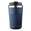 Recycled stainless steel travel mug (400 ml) Chiara blue | No Branding | not available | not available