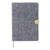 Recycled felt notebook (A5) Dario grey | No Branding | not available | not available