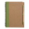 Wire bound notebook with ballpen. Stella light green | No Branding | not available | not available