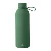 Recycled stainless steel double-walled drinking bottle (500 ml) Sena green | No Branding | not available | not available