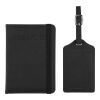 Recycled PU passport holder and luggage label Zani black | No Branding | not available | not available