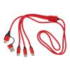 Charging cable Hexa | 6-in-1 red