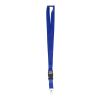 Polyester (300D) lanyard and key holder Bobbi cobalt blue