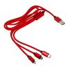 Nylon charging cable Felix red