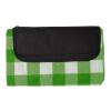 RPET foldable polar fleece blanket Vesper light green